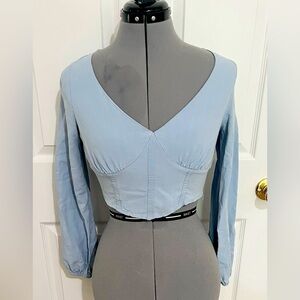 Kendall and Kylie Blue Crop Top XS